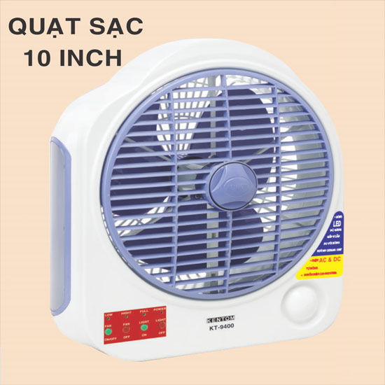 QUẠT SẠC- ĐÈN SẠC ĐA CHỨC NĂNG KT9400